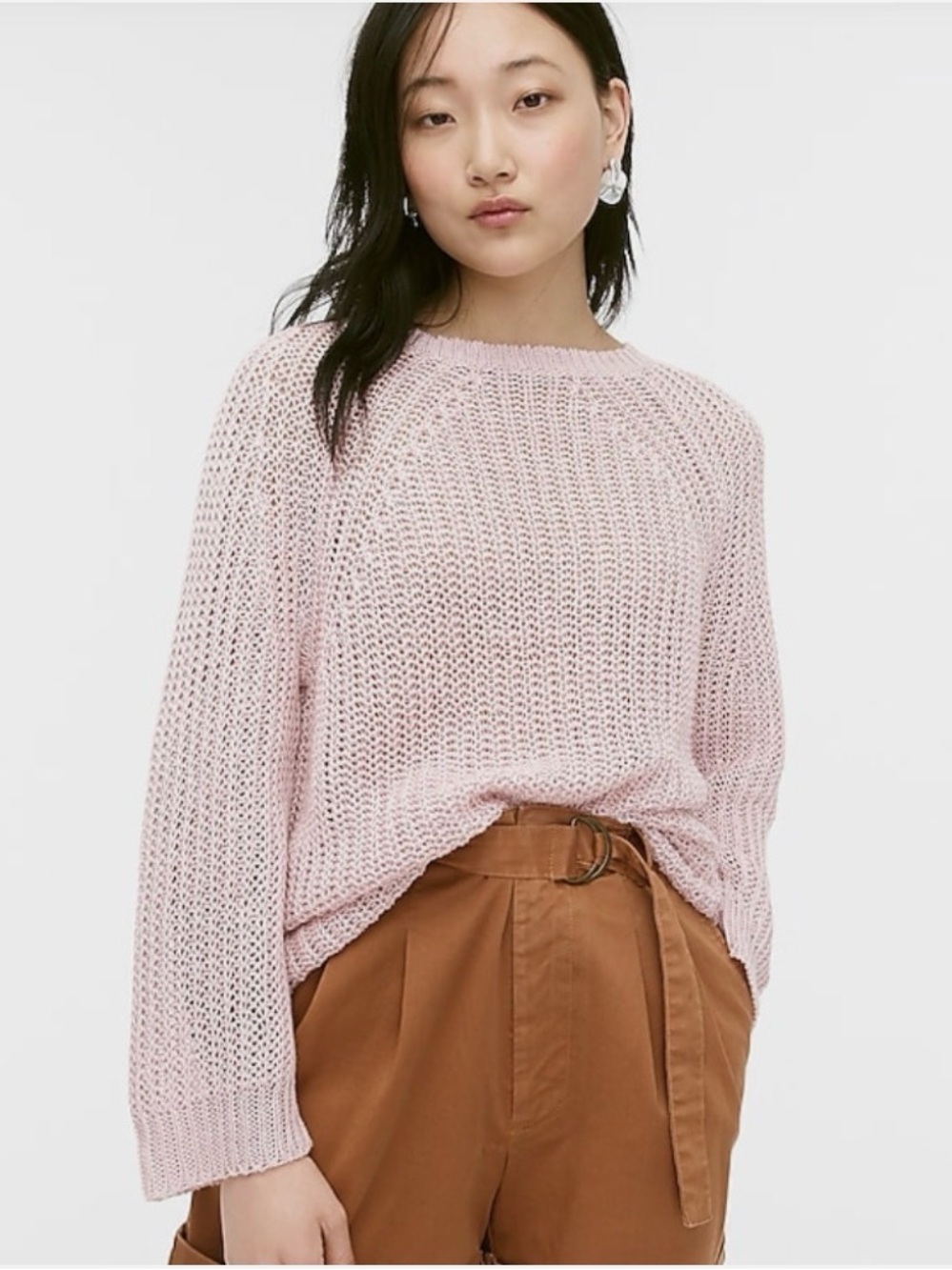 J CREW Relaxed-fit linen beach sweater